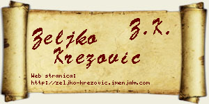Željko Krezović vizit kartica